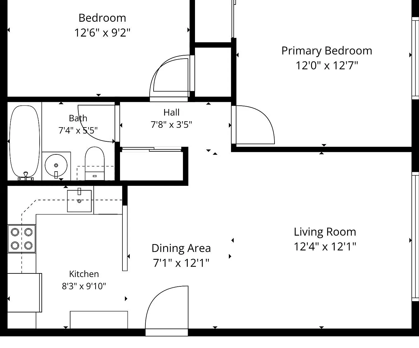 2 bed, 693 sqft, $3,300 — Photo 3