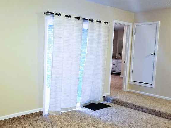 Glass door to backyard