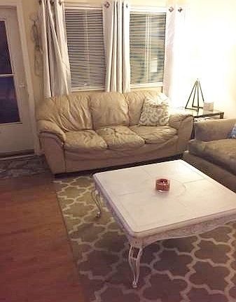 Living room with large windows