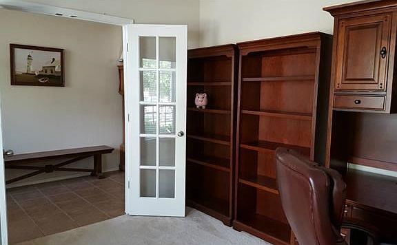 French doors to office.  Lots of natural light from front window in office.