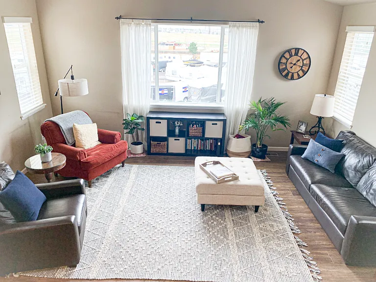 Main level great room with a ton of natural light