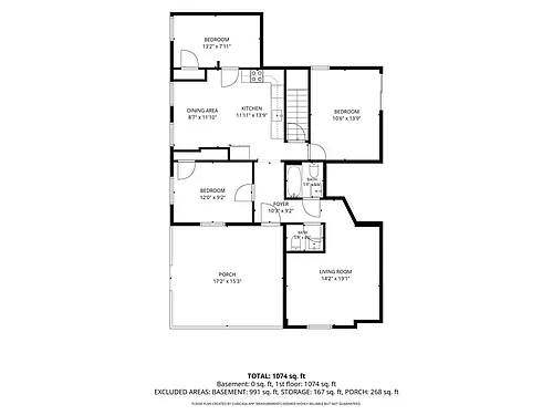 Floor plan One Levels Three Bedrooms
