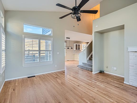 Living room opens up to the open concept dining room and kitchen