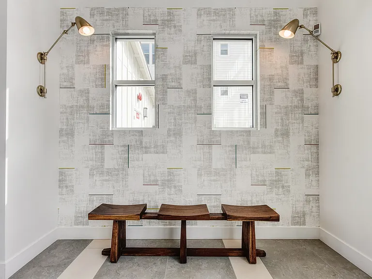 Seating Area with Wooden Bench
