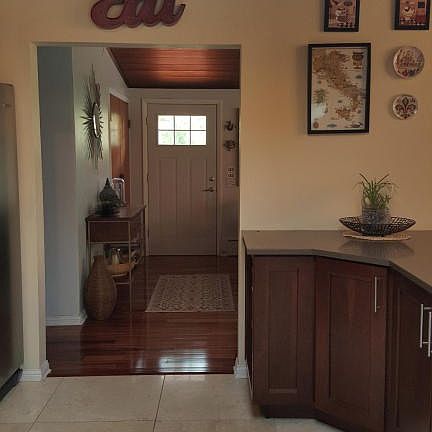 into kitchen