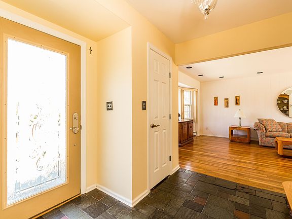 Slate Foyer Stain Glass Door