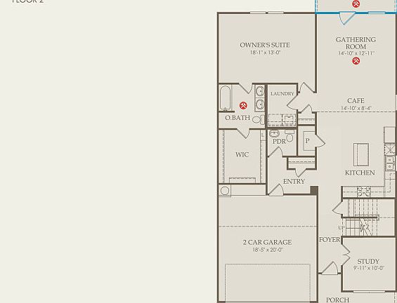 Dinero Floor Plan, Quick Move-In Home, Floor 1