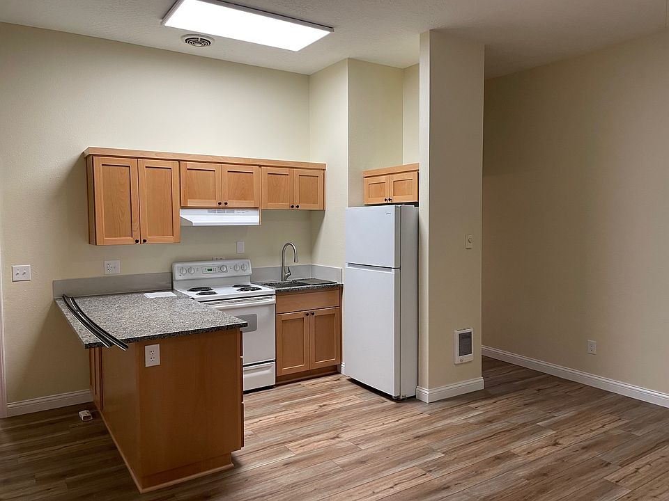 kitchen with new cabinets and flooring