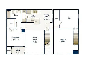 Floor plan The Samoset with Loft