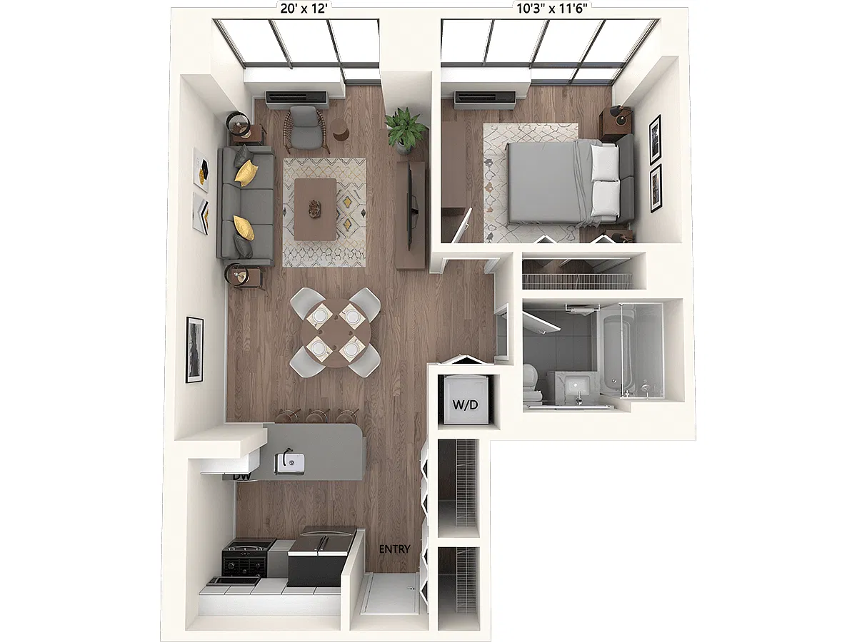 Floor plan A1-201-801-PH1-633sq