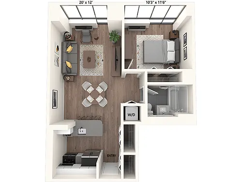 Floor plan A1-201-801-PH1-633sq