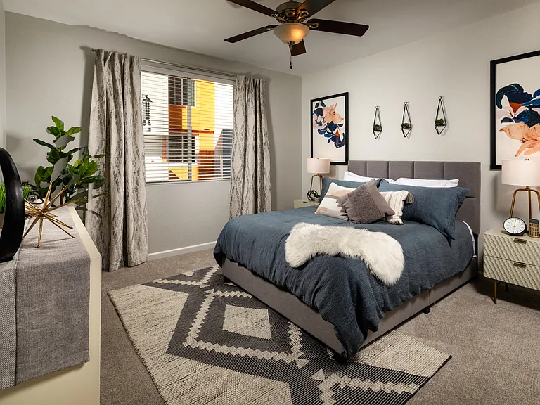 Luxury One Bedroom Apartments in La Mesa CA - The District - Bedroom with Plush Carpeting