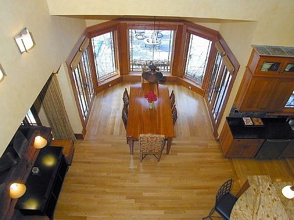 40 foot, vaulted ceilings above kitchen area.