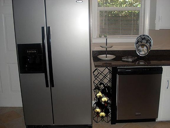 stainless fridge and dishwasher