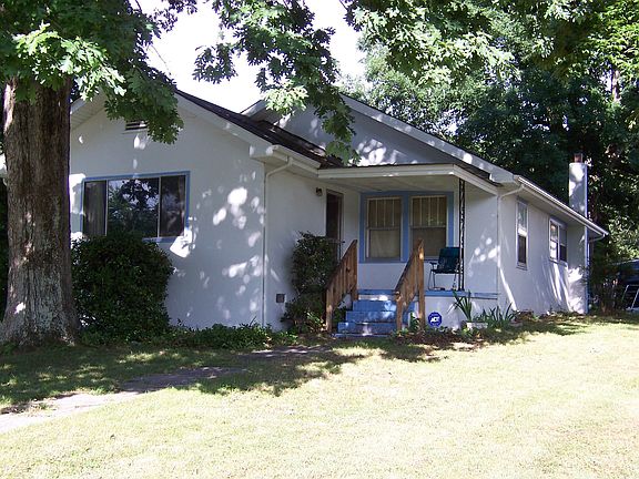 Front of house - large oak tree in front