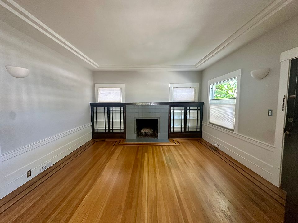 Front door and living room