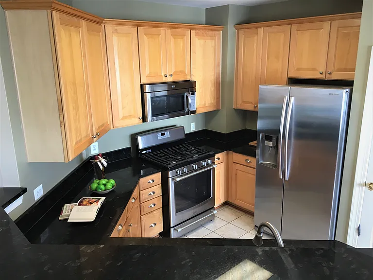 Kitchen with New Refrigerator