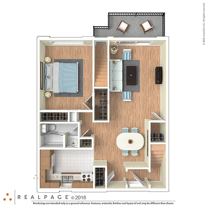 Floor plan 1 Bed 1 Bath Premium