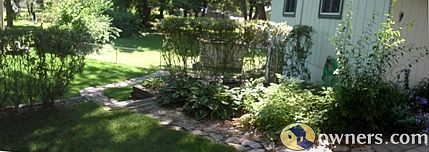 Landscaped back yard w/ lots of perennials