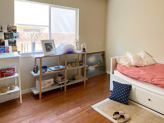 The room for rent is downstairs with en-suite bathroom.