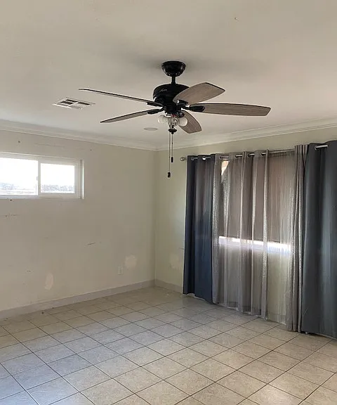 Ceiling fan in the living room