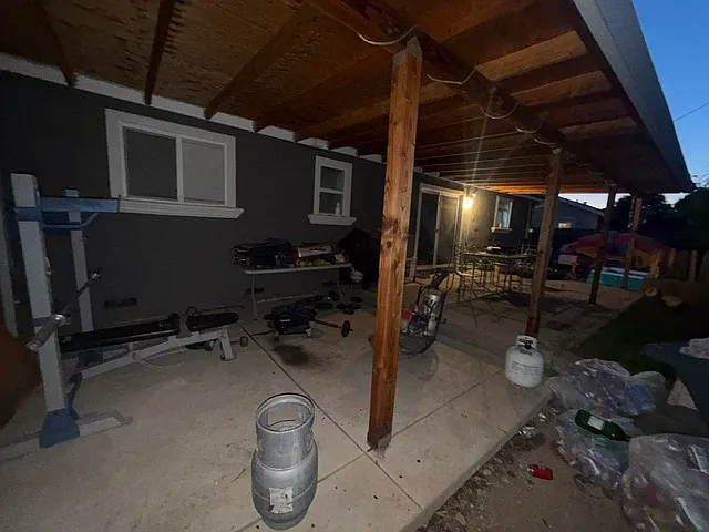 backyard with deck