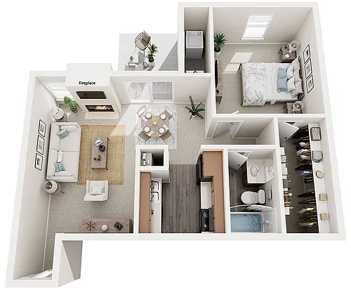 Floor plan A2 - One Bedroom