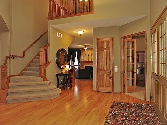 Center hall invites you into the home