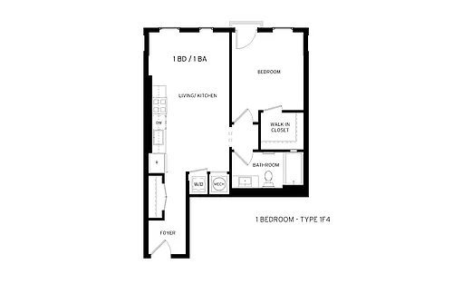 Floor plan Turquoise - 1 Bedroom