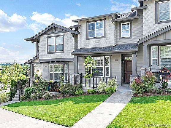 Front of townhouse with front porch