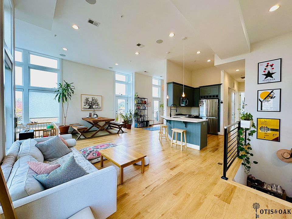 Kitchen, living and dining areas