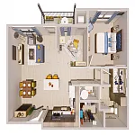 Floor plan Chestnut (with den)