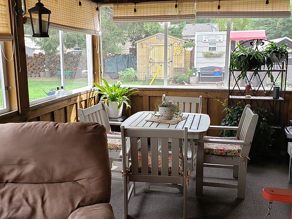 Inside detached screen porch