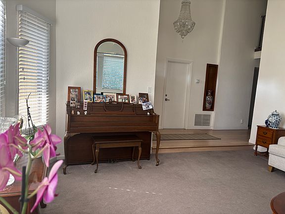 Vaulted living room.