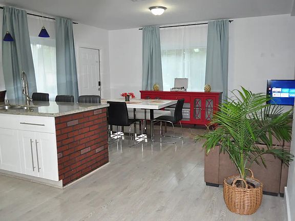 living room and entrance door