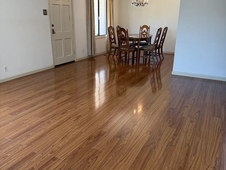 dining room with attached living room