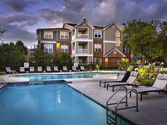 Pool at dusk