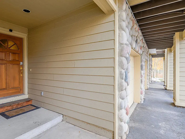 Front door under cover