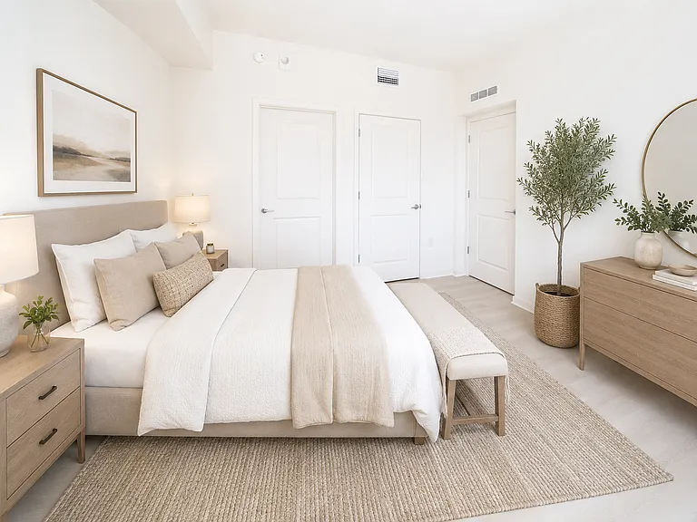 Staged main Bedroom