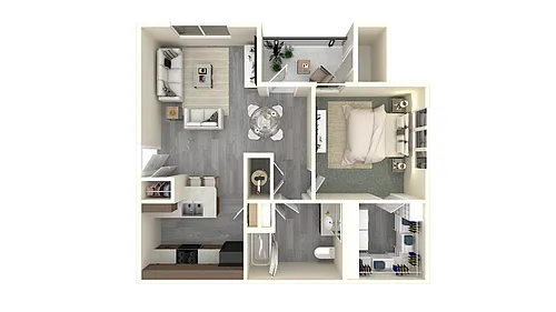 Floor plan 1 X 1