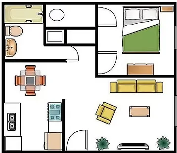 Floor plan One Bedroom