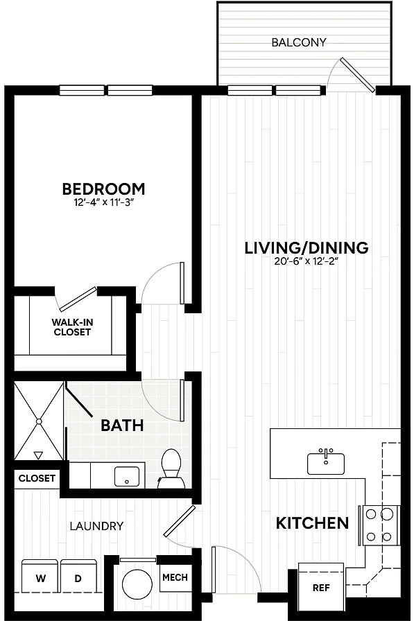 Floor plan 1 Bed/1 Bath-A4-3