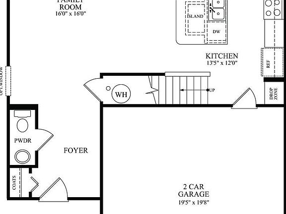 Elevation H - 1st Floor