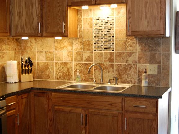 Newly Installed Tile Back Splash