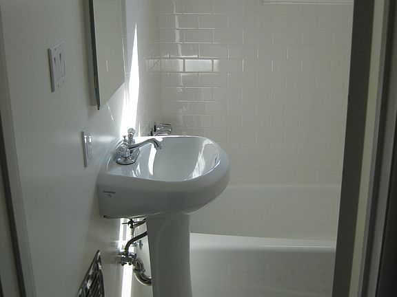 Bathroom with shower and tub.