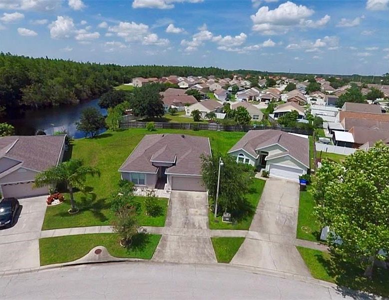 Aerial View of Front of House and Back