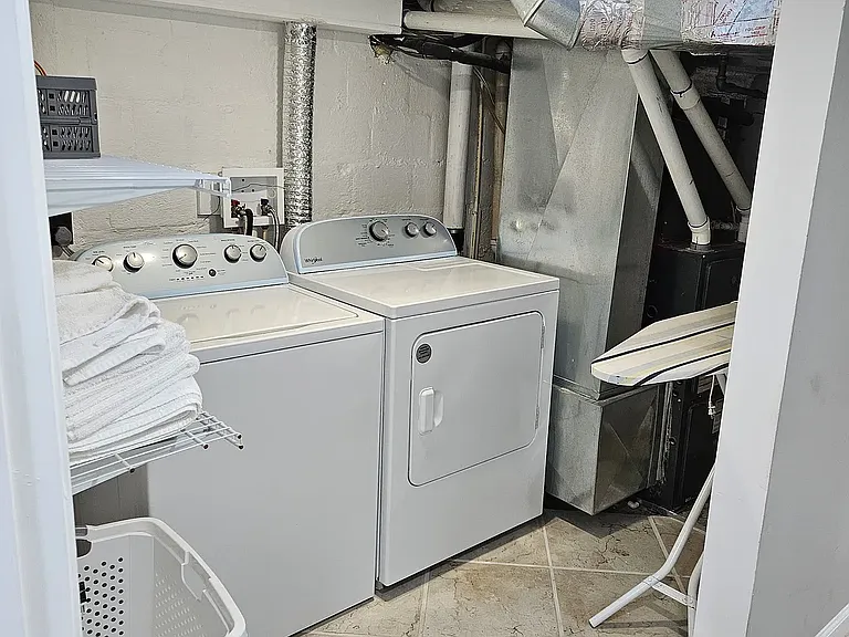 Private laundry with washer/dryer unit