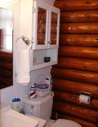 updated bathroom- fixtures, showers, toilet and custom shower