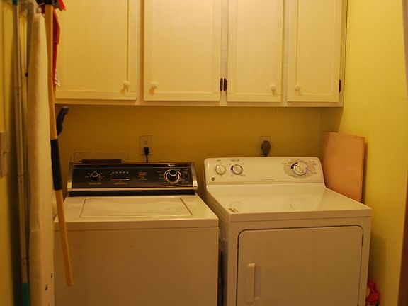 Downstairs laundry area.