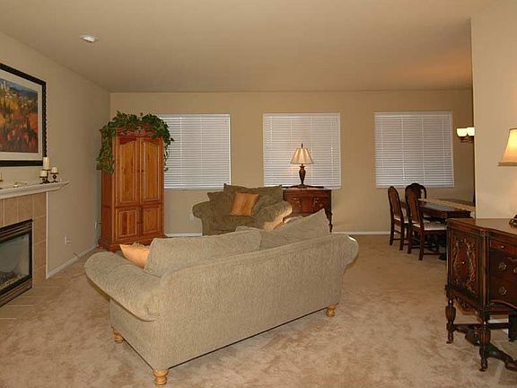 Elegant living room and dining area.